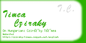 timea cziraky business card